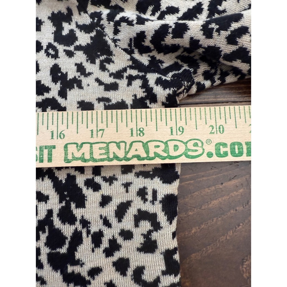 Calvin Klein Womens Leopard Print Mock Neck Button‎ Shoulder Sweater M - Picture 9 of 12
